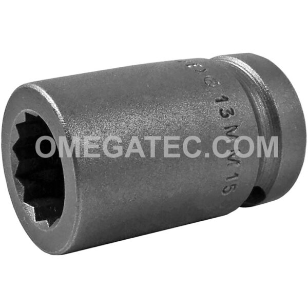 13MM15-D Apex 1/2'' Square Drive 12-Point Impact Socket, Metric, Standard Length