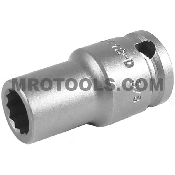 3412-D Apex 3/8'' Square Drive 12-Point Impact Socket, SAE, Thin Wall, Standard Length