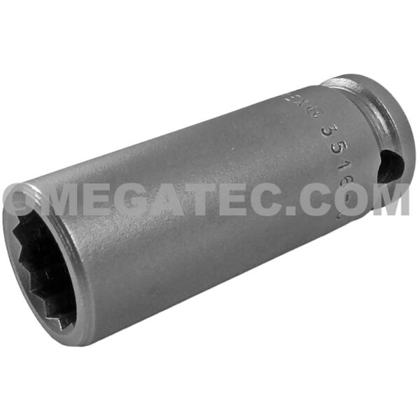 3516-D Apex 3/8'' Square Drive 12-Point Impact Socket, SAE, Thin Wall, Long Length