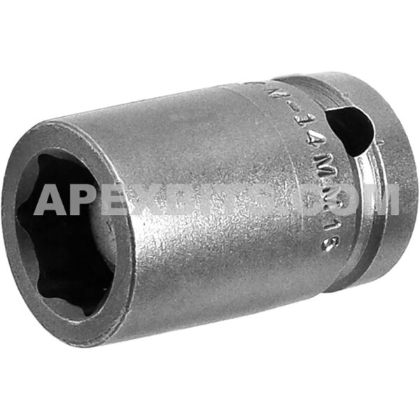 M-14MM15 Apex 1/2'' Square Drive 6-Point Impact Socket, Metric, Magnetic, Standard Length