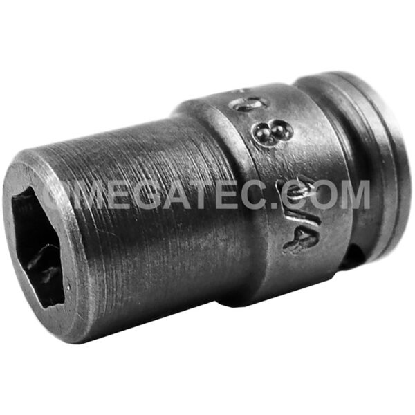 M1P08 Apex 1/4'' Square Drive 6-Point Impact Socket, Magnetic, For Sheet Metal Screw, Self-Drilling And Tapping Screws