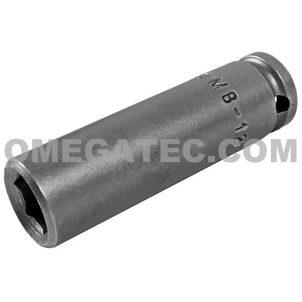 MB-1210 Apex 1/4'' Square Drive 6-Point Impact Socket, Magnetic, Long Length