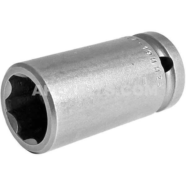 SF-19MM25 Apex 1/2'' Square Drive 6-Point Impact Socket, Metric, Surface Drive, Long Length