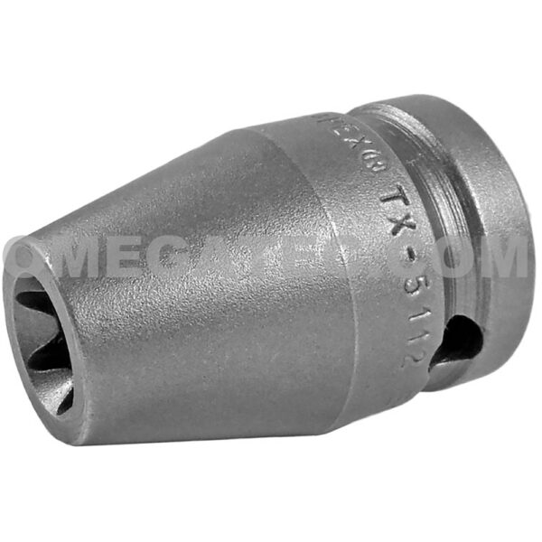 TX-5112 Apex 1/2'' Square Drive E-12 Torx Impact Socket, For External Screws